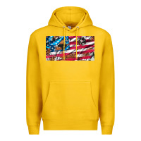 Lemon usa flag and leopard with wood license plate Premium Hoodie - Artiststas