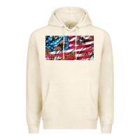 Tofu usa flag and leopard with wood license plate Premium Hoodie - Artiststas
