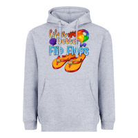 Heather Grey life is better in flip flops Heavyweight Hoodie - texasbilliewilder