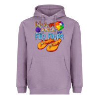Lavender life is better in flip flops Heavyweight Hoodie - texasbilliewilder