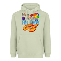 Matcha life is better in flip flops Heavyweight Hoodie - texasbilliewilder