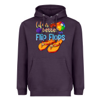 Plum life is better in flip flops Heavyweight Hoodie - texasbilliewilder