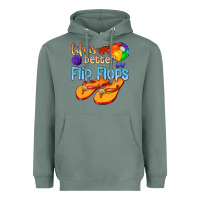 Sage life is better in flip flops Heavyweight Hoodie - texasbilliewilder