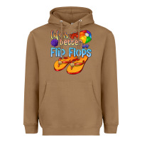 Toasted Coconut life is better in flip flops Heavyweight Hoodie - texasbilliewilder