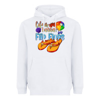 White life is better in flip flops Heavyweight Hoodie - texasbilliewilder