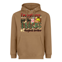 Toasted Coconut i'm just here for the snacks #softball brother Heavyweight Hoodie - Zillion Design Studio