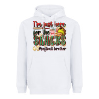 White i'm just here for the snacks #softball brother Heavyweight Hoodie - Zillion Design Studio