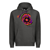 Charcoal Heather tie dye patch Premium Hoodie - RanaPortraitStore