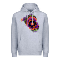 Heather Grey tie dye patch Premium Hoodie - RanaPortraitStore