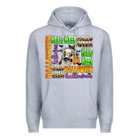 Heather Grey halloween Premium Hoodie - AdoDesignShop