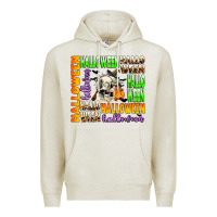 Oatmeal Heather halloween Premium Hoodie - AdoDesignShop