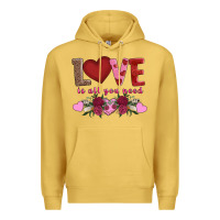 Antique Gold love is all you need Premium Hoodie - AdoDesignShop