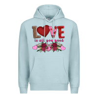 Blue Mist love is all you need Premium Hoodie - AdoDesignShop