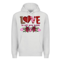 Dove Grey love is all you need Premium Hoodie - AdoDesignShop