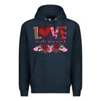 Navy love is all you need Premium Hoodie - AdoDesignShop