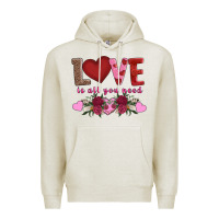 Oatmeal Heather love is all you need Premium Hoodie - AdoDesignShop