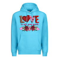 Ocean Blue love is all you need Premium Hoodie - AdoDesignShop