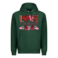 Sports Green love is all you need Premium Hoodie - AdoDesignShop