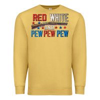 Antique Gold Red white and pew pew pew Premium Sweatshirt - CowGirlArtShop