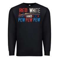 Black Red white and pew pew pew Premium Sweatshirt - CowGirlArtShop