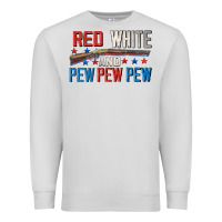 Dove Grey Red white and pew pew pew Premium Sweatshirt - CowGirlArtShop