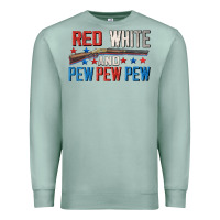 Seafoam Red white and pew pew pew Premium Sweatshirt - CowGirlArtShop