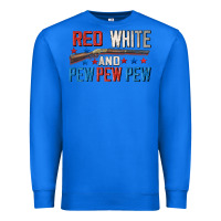 True Royal Red white and pew pew pew Premium Sweatshirt - CowGirlArtShop