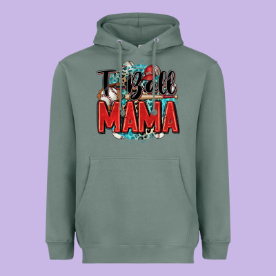 T Ball Mama Heavyweight Hoodie Designed By Zillion Design Studio