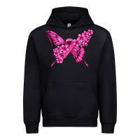 Black pink ribbon breast cancer butterfly Urban Hoodie - Jasminsmagicworld