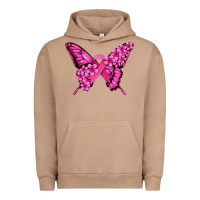 Pigment Burro pink ribbon breast cancer butterfly Urban Hoodie - Jasminsmagicworld