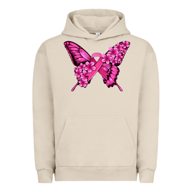 Pink Ribbon Breast Cancer Butterfly Urban Hoodie by Jasminsmagicworld | Teevron