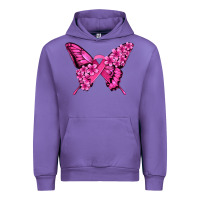 Tulip pink ribbon breast cancer butterfly Urban Hoodie - Jasminsmagicworld