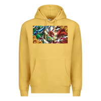 Antique Gold usa flag and mexico flag with sunflower and cowhide  license plate Premium Hoodie - Artiststas