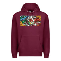 Burgundy usa flag and mexico flag with sunflower and cowhide  license plate Premium Hoodie - Artiststas