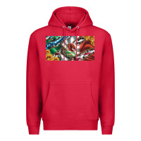 Cardinal usa flag and mexico flag with sunflower and cowhide  license plate Premium Hoodie - Artiststas