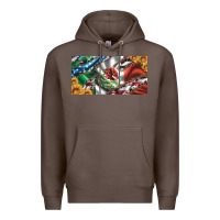 Coffee usa flag and mexico flag with sunflower and cowhide  license plate Premium Hoodie - Artiststas