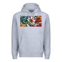 Heather Grey usa flag and mexico flag with sunflower and cowhide  license plate Premium Hoodie - Artiststas