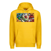Lemon usa flag and mexico flag with sunflower and cowhide  license plate Premium Hoodie - Artiststas