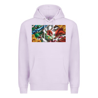 Lilac usa flag and mexico flag with sunflower and cowhide  license plate Premium Hoodie - Artiststas