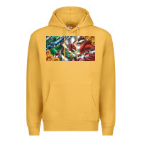 Mustard usa flag and mexico flag with sunflower and cowhide  license plate Premium Hoodie - Artiststas