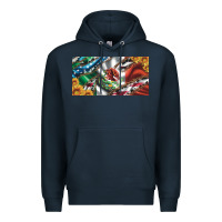 Navy usa flag and mexico flag with sunflower and cowhide  license plate Premium Hoodie - Artiststas