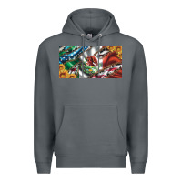 Rock usa flag and mexico flag with sunflower and cowhide  license plate Premium Hoodie - Artiststas