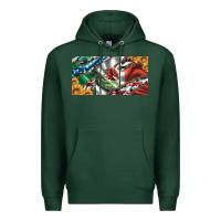Sports Green usa flag and mexico flag with sunflower and cowhide  license plate Premium Hoodie - Artiststas