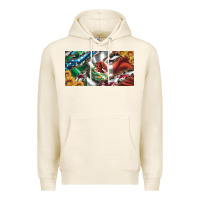Tofu usa flag and mexico flag with sunflower and cowhide  license plate Premium Hoodie - Artiststas
