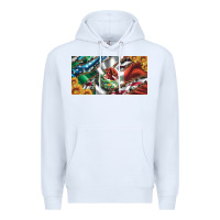 White usa flag and mexico flag with sunflower and cowhide  license plate Premium Hoodie - Artiststas