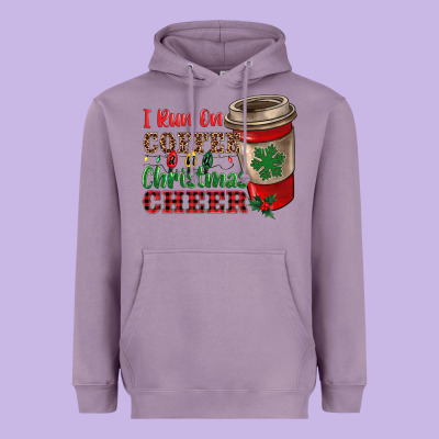 I Run On Coffee And Christmas Cheer Heavyweight Hoodie Designed By Ranaportraitstore