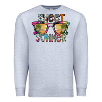 Heather Grey sweet summer Premium Sweatshirt - SublimationCraftShop