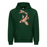 Forest Green Koi Fish Urban Hoodie - LillyAllenDesigns