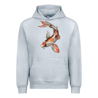 Heather Grey Koi Fish Urban Hoodie - LillyAllenDesigns