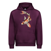 Mauve Wine Koi Fish Urban Hoodie - LillyAllenDesigns